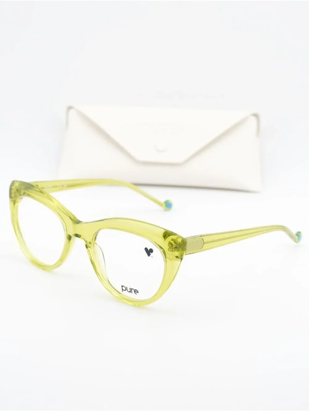 Pure P-7009 N 324 Cat Eye Eyeglasses 52mm – Lime